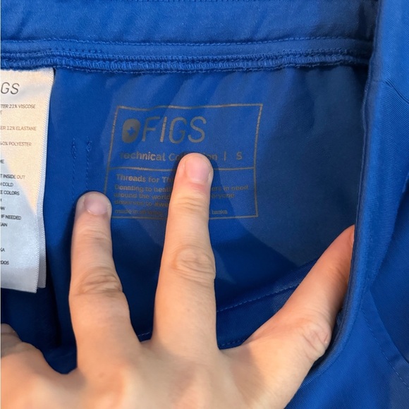 Figs Blue Jogger Scrub Pants Drawstring Waist Pockets Women's Size Small - Picture 8 of 9